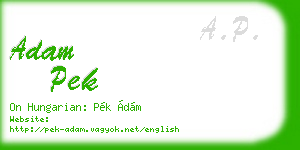 adam pek business card