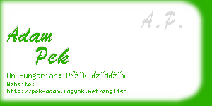 adam pek business card